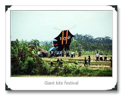 bali sunset view - Giant kite festival