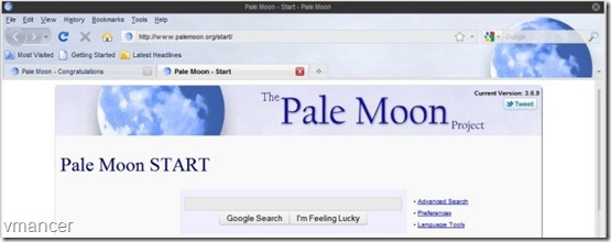 pale moon - firefox - interface