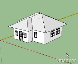 Google SketchUp - 3D model of house