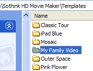 Sothink HD Movie Maker - blu ray - templates
