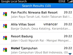 sample - Google Local Search for keyword hotel