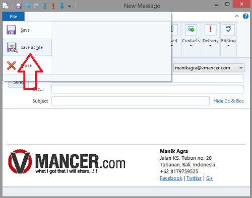 image signature - windows live mail