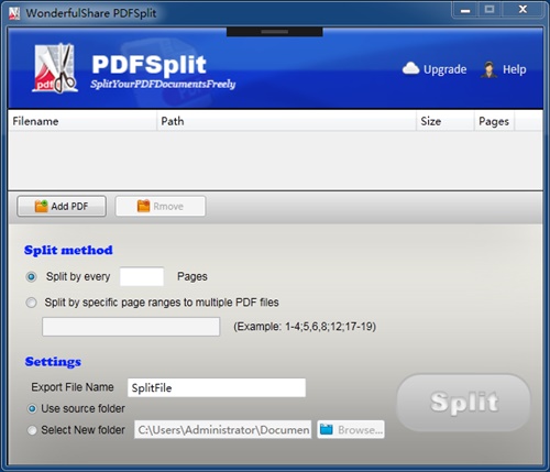 split PDF file free