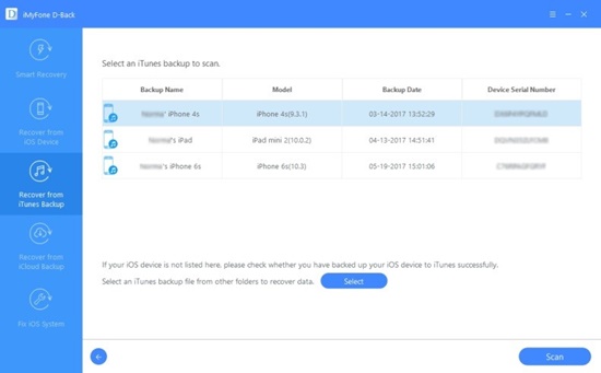 iMyFone D-Back: Recover deleted data from iPhone